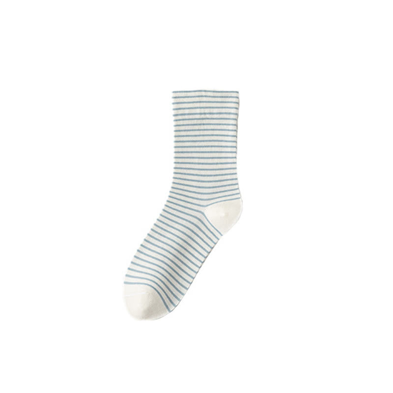 Plusock Nadelstreifen-Viertel-Socken aus Baumwolle (6 Paar) - Blau - EU36-40(US3-7) - image 12