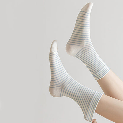 Plusock Nadelstreifen-Viertel-Socken aus Baumwolle (6 Paar) - image 5
