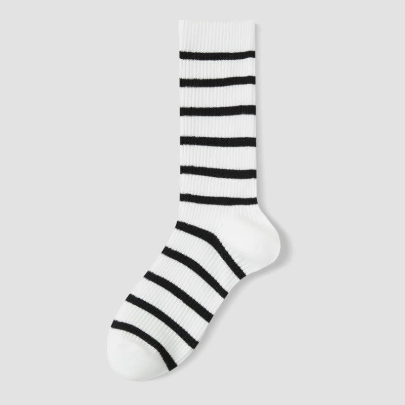 Plusock Viertelsocken in Übergröße mit Farbblock-Streifen (4 Paar) - Weiß - EU36-40 (US3-7) - image 9