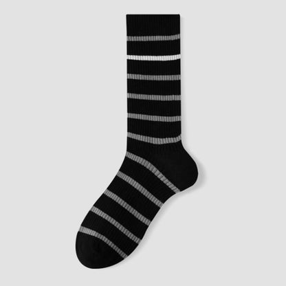 Plusock Viertelsocken in Übergröße mit Farbblock-Streifen (4 Paar) - Schwarz - EU36-40 (US3-7) - image 10