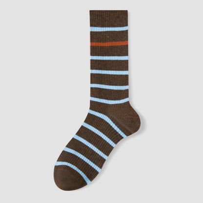 Plusock Viertelsocken in Übergröße mit Farbblock-Streifen (4 Paar) - Braun - EU36-40 (US3-7) - image 14
