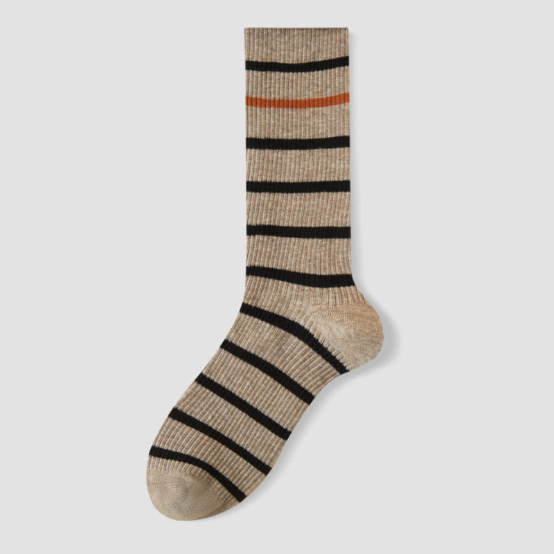 Plusock Viertelsocken in Übergröße mit Farbblock-Streifen (4 Paar) - Kaffee - EU36-40 (US3-7) - image 16