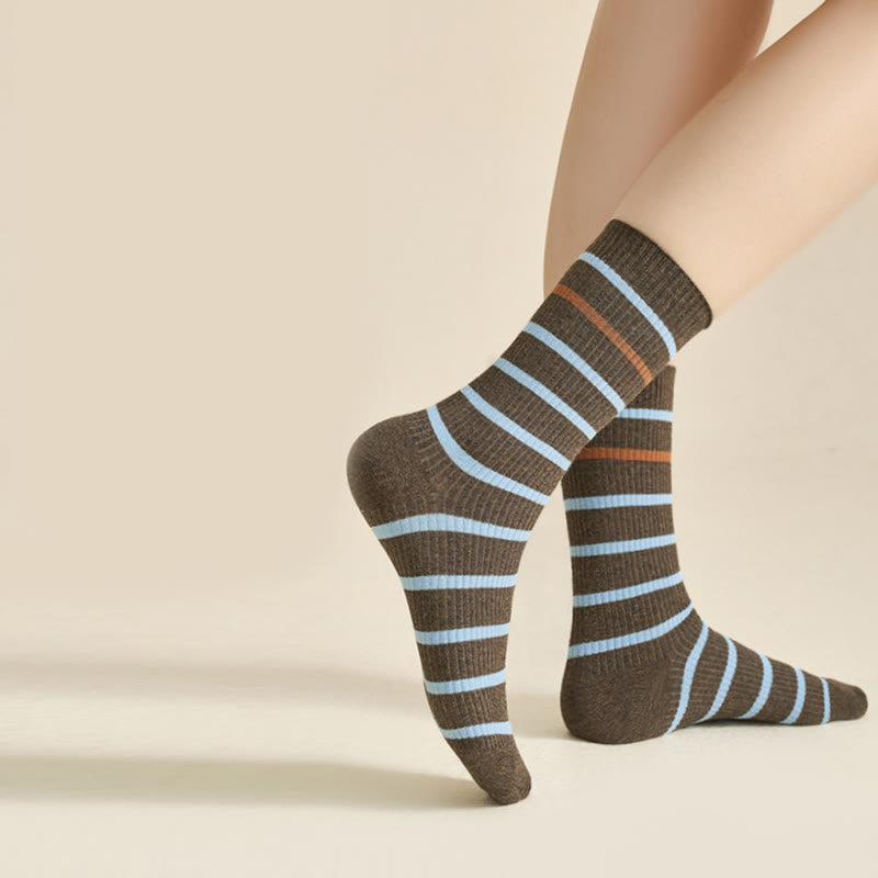 Plusock Viertelsocken in Übergröße mit Farbblock-Streifen (4 Paar) - image 2