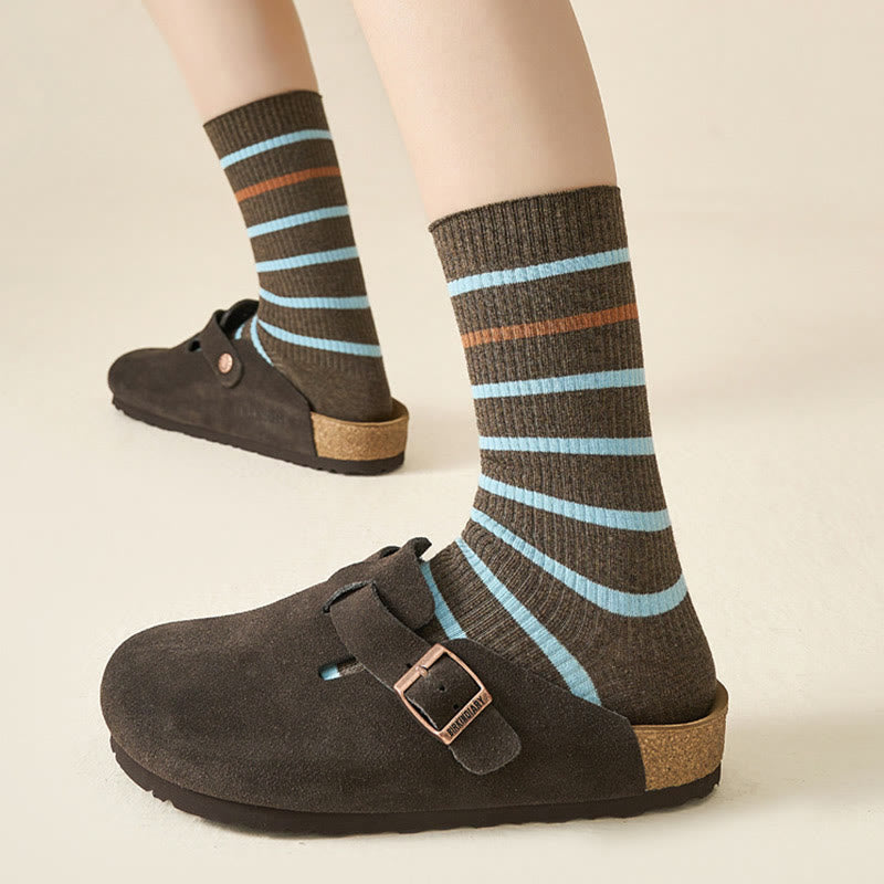 Plusock Viertelsocken in Übergröße mit Farbblock-Streifen (4 Paar) - image 7