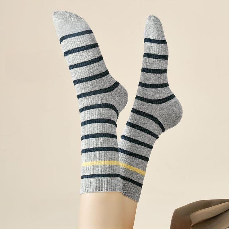 Plusock Viertelsocken in Übergröße mit Farbblock-Streifen (4 Paar) - image 4