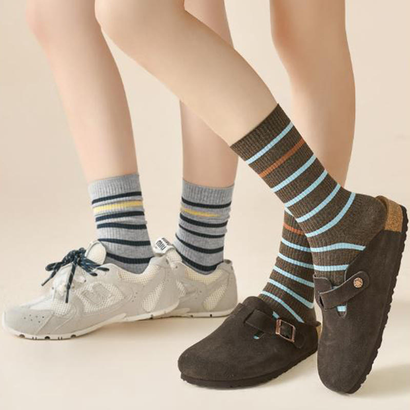 Plusock Viertelsocken in Übergröße mit Farbblock-Streifen (4 Paar) - image 8