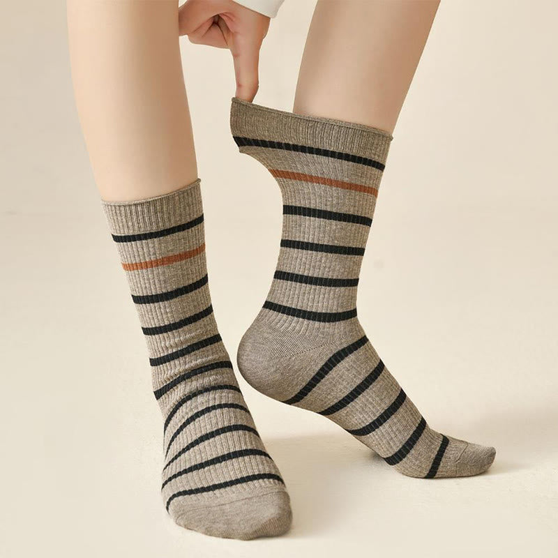 Plusock Viertelsocken in Übergröße mit Farbblock-Streifen (4 Paar) - image 1