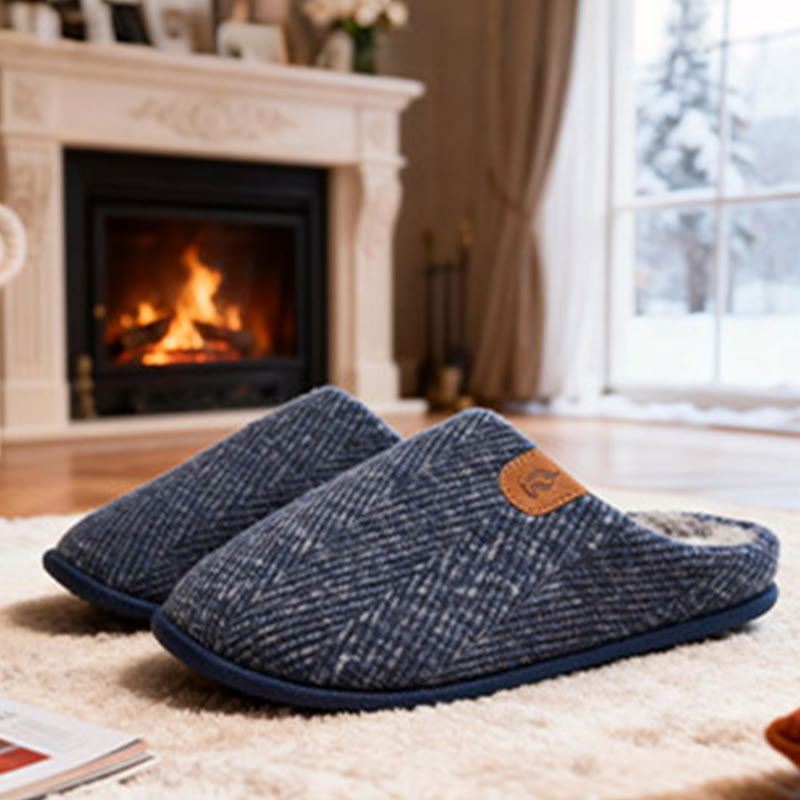 Plusock Hausschuhe im minimalistischen Stil in Übergröße - Marineblau - EU46-47 (US12-12,5) - image 5