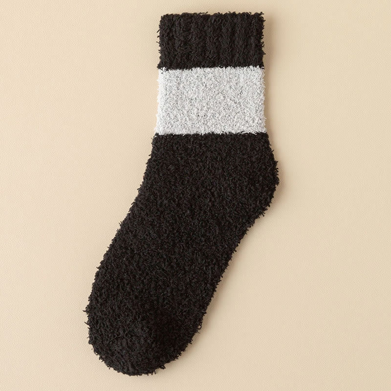 Plusock Übergrößen-Viertel-Socken aus Korallensamt (6 Paar) - Schwarz - EU39-44 (US6-10) - image 5