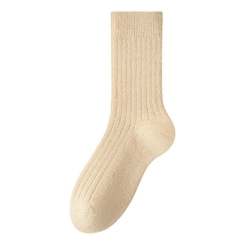 Plusock Übergröße, einfarbige Kaschmir-Viertel-Socken (6 Paar) - Aprikose - EU39-44 (US6-10) - image 12