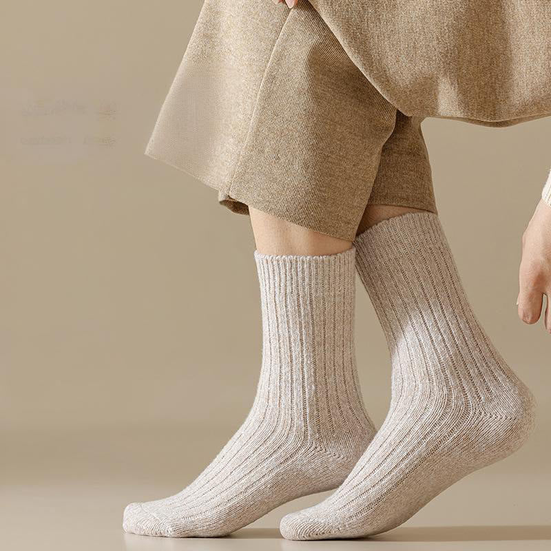 Plusock Übergröße, einfarbige Kaschmir-Viertel-Socken (6 Paar) - image 2