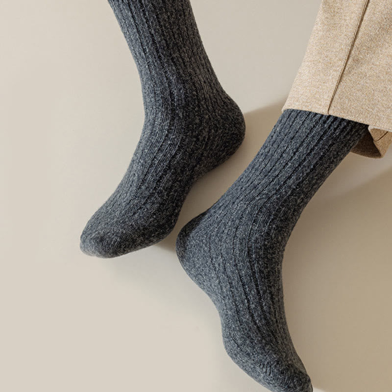 Plusock Übergröße, einfarbige Kaschmir-Viertel-Socken (6 Paar) - image 3