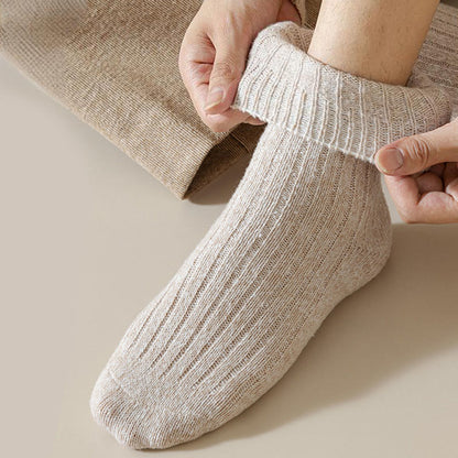 Plusock Übergröße, einfarbige Kaschmir-Viertel-Socken (6 Paar) - image 6