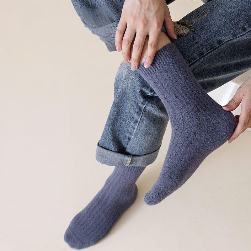 Plusock Übergröße Retro Einfarbige Viertelsocken (3 Paar) - image 7