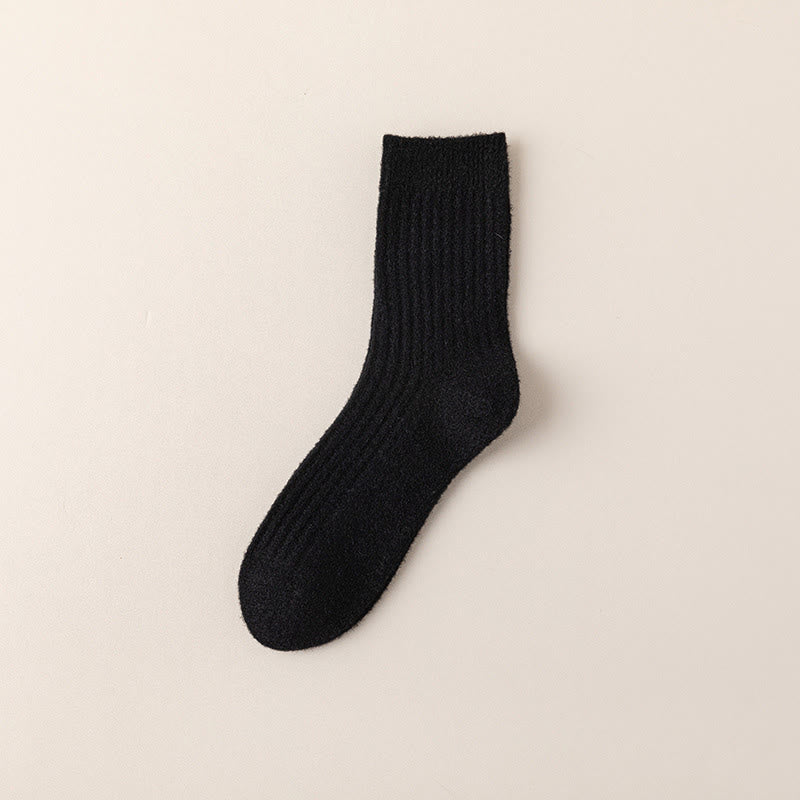 Plusock Übergröße Retro Einfarbige Viertelsocken (3 Paar) - Schwarz - EU39-44 (US6-10) - image 10