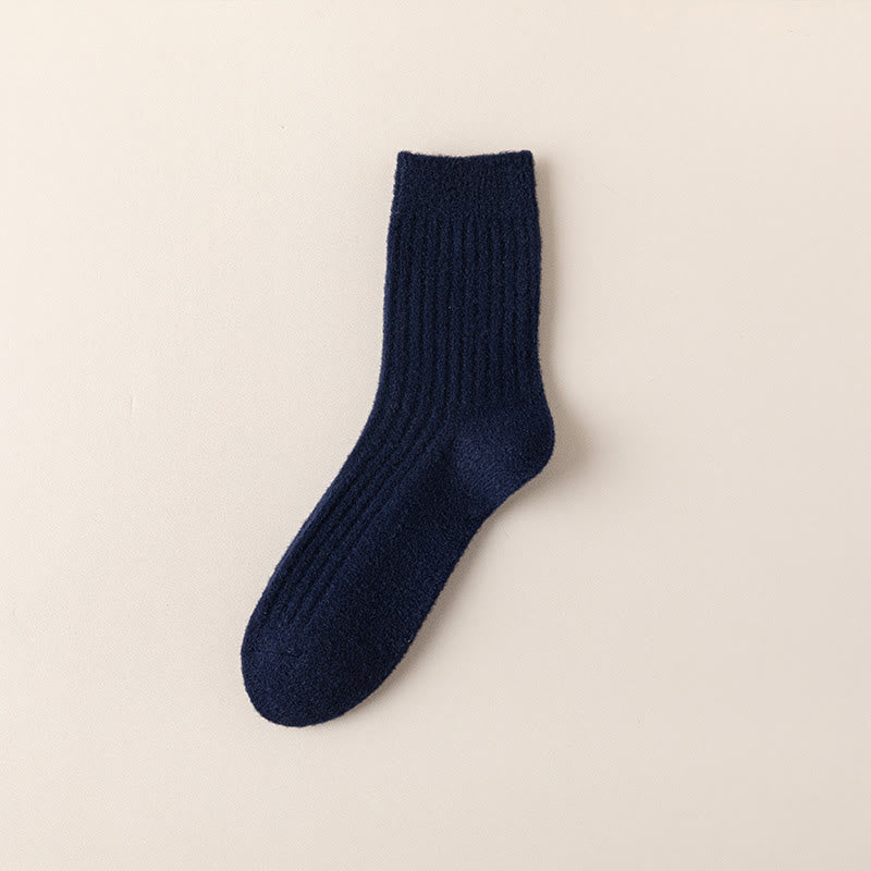 Plusock Übergröße Retro Einfarbige Viertelsocken (3 Paar) - Marineblau - EU39-44 (US6-10) - image 12