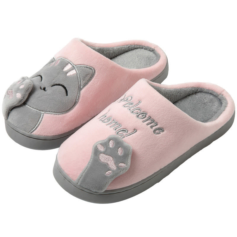 Hausschuhe mit 3D-Cartoon-Katze in Übergröße - Rosa - EU43-44(US9-10) - image 11