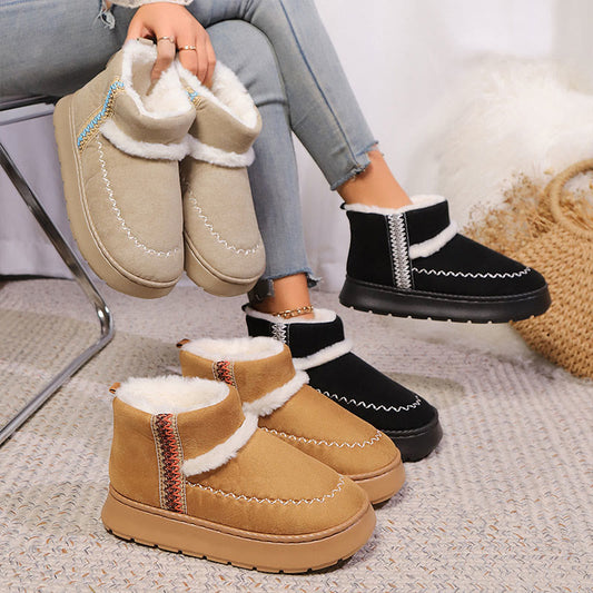 Plus Size Schnürpantoffeln im Ethno-Stil - image 0
