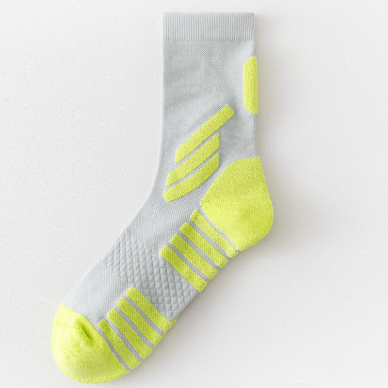 Plusock Basketball-Viertelkompressionssocken in Übergröße (5 Paar) - Hellgrau - EU39-45(US6-11) - image 11