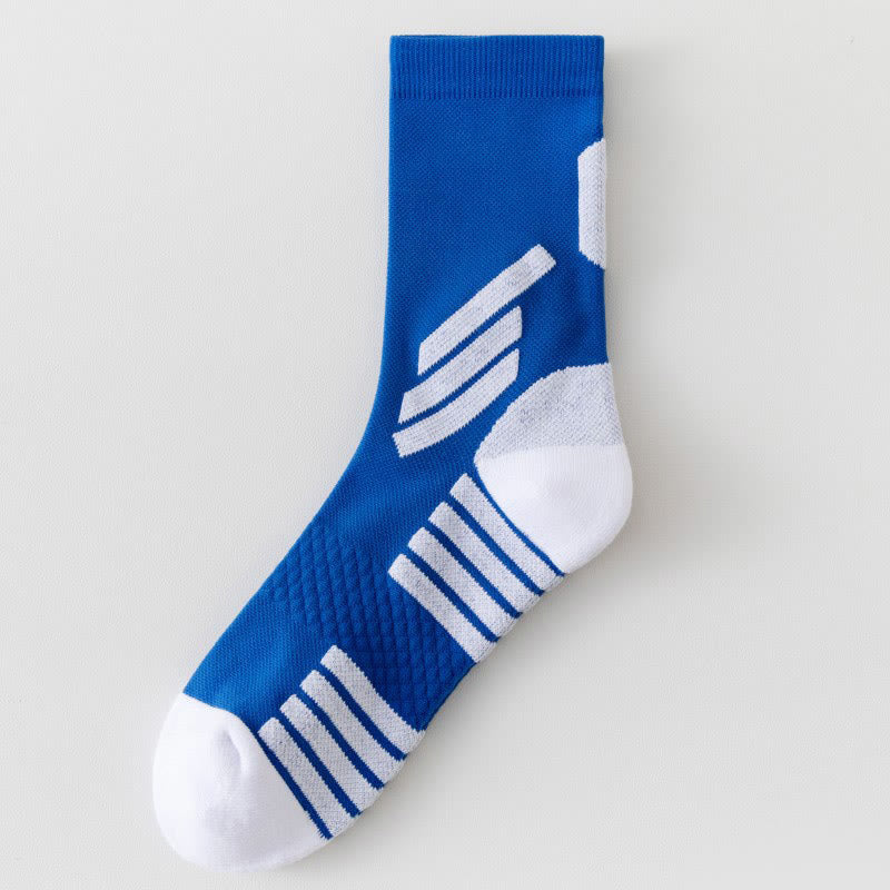 Plusock Basketball-Viertelkompressionssocken in Übergröße (5 Paar) - Blau - EU39-45(US6-11) - image 9