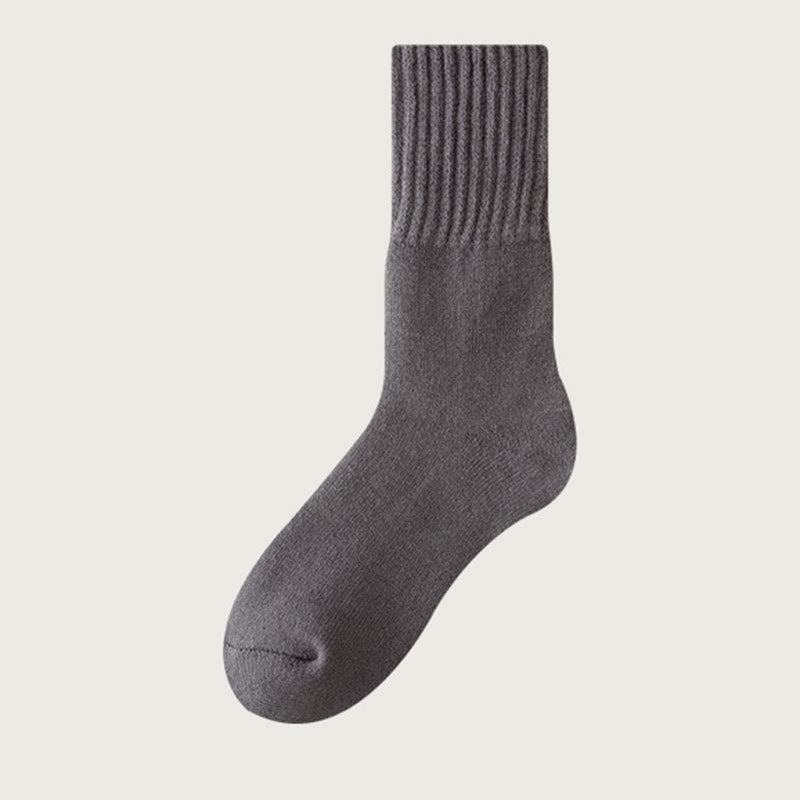 Plusock Plus Size Kuschelige Fleece-Viertelsocken (6 Paar) - Dunkelgrau - EU39-44(US6-10) - image 9