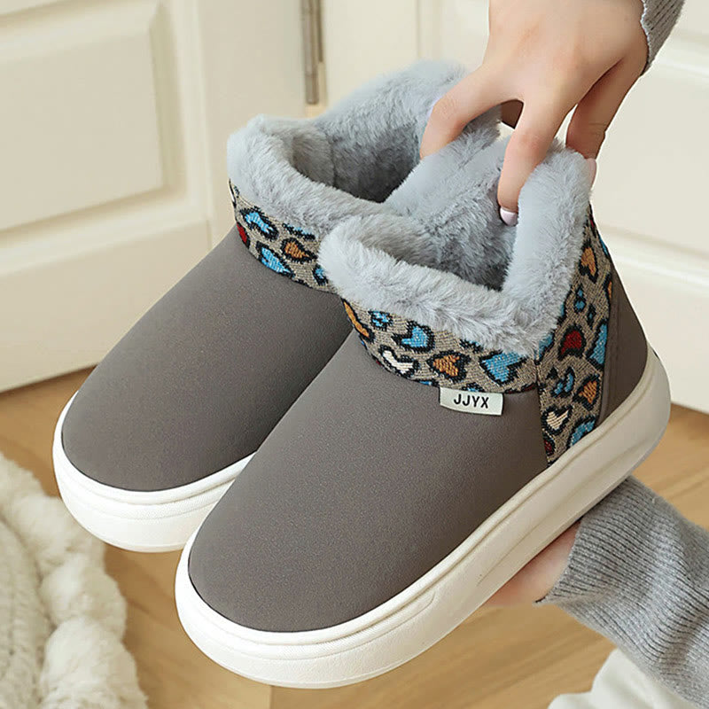 Plusock Hausschuhe in Übergröße mit Herzmuster - Grau - EU41-42(US7.5-8.5) - image 15