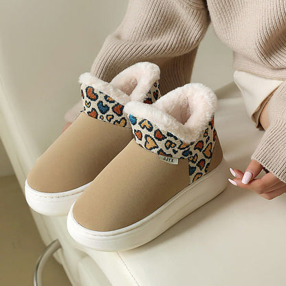 Plusock Hausschuhe in Übergröße mit Herzmuster - Beige - EU41-42(US7.5-8.5) - image 17