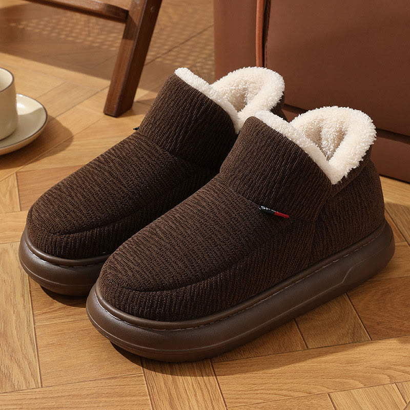 Bequeme, warme Hausschuhe in Übergröße - Braun - EU43-44(US9-10) - image 4