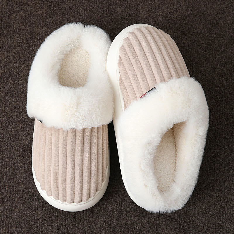 Weiße Plüschpantoffeln in Übergröße - Khaki - EU46-47(US8-9) - image 11