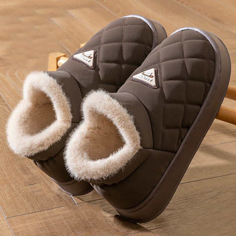 Plusock Plus Size Gemütliche Minimalistische Hausschuhe - Kaffee - EU45-46(US11-12) - image 6