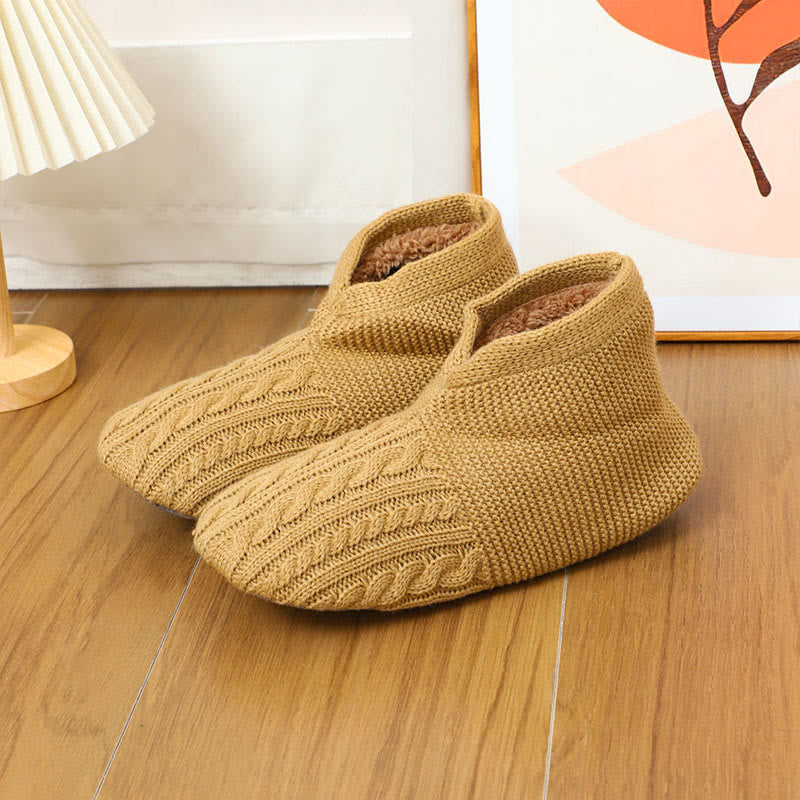 Plus Size Faltbare Haussocken - Khaki - EU40-43(US7-9) - image 13