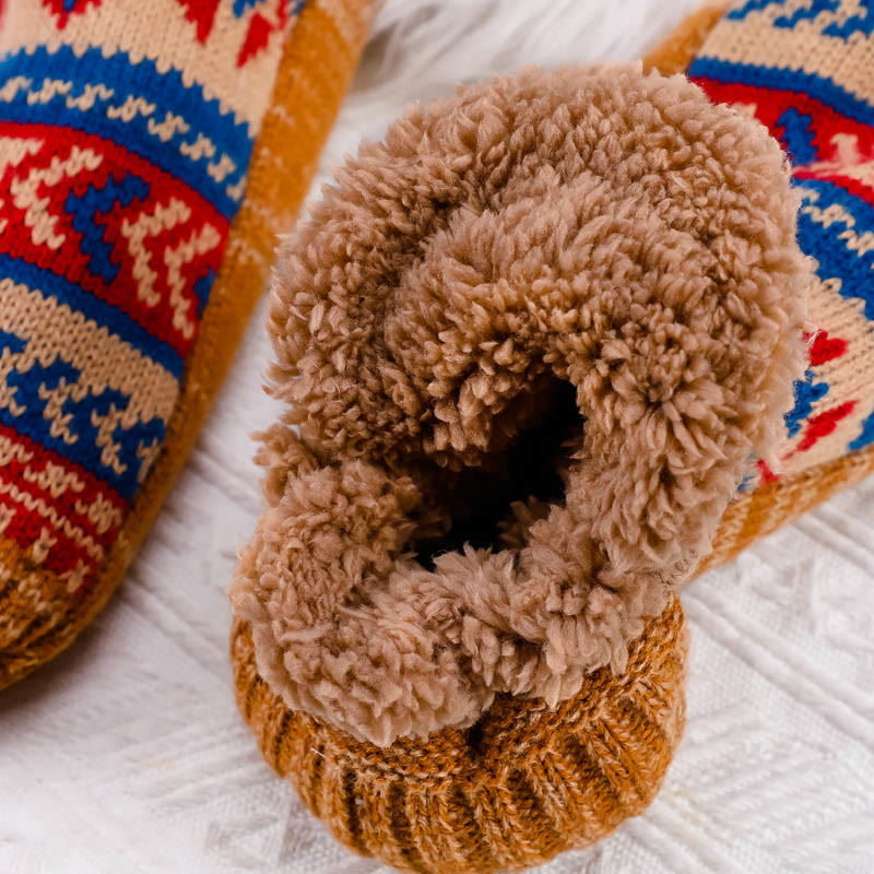 Plusock Hausschuhe in Übergröße mit Rautenmuster - image 7