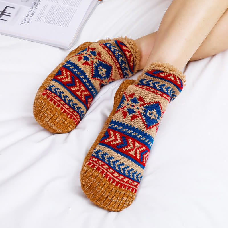 Hausschuhe mit Rautenmuster in Übergröße - image 3