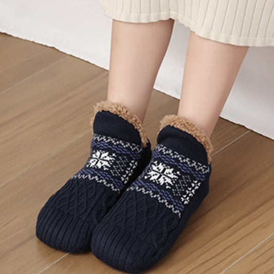 Plus Size Schneeflocken-Haussocken - image 0