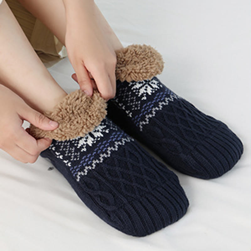 Plus Size Schneeflocken-Haussocken - image 2