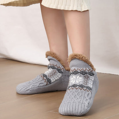 Plus Size Schneeflocken-Haussocken - image 14