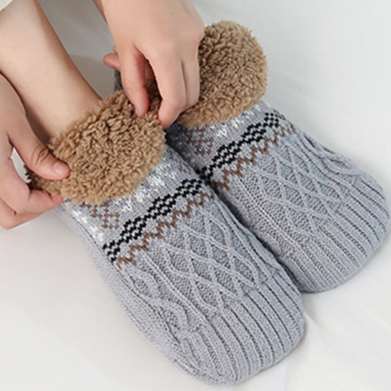 Plus Size Schneeflocken-Haussocken - image 15