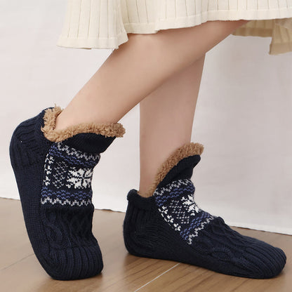 Plus Size Schneeflocken-Haussocken - image 21