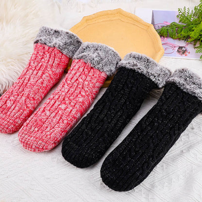 Plusock Plus Size Fleece-Socken mit Bündchen, Haussocken - image 6