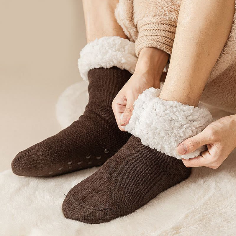 Plusock Plus Size Elastische einfarbige Haussocken - image 3