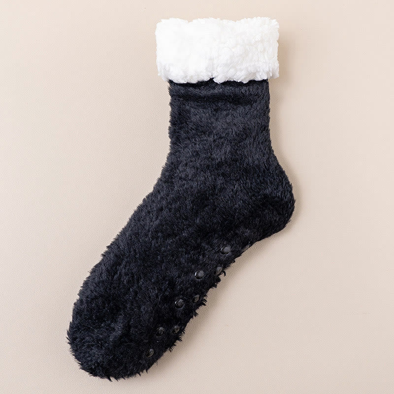Plus-Size-Haussocken mit hautfreundlichem Tragegefühl - Schwarz - EU39-43(US6-9) - image 13