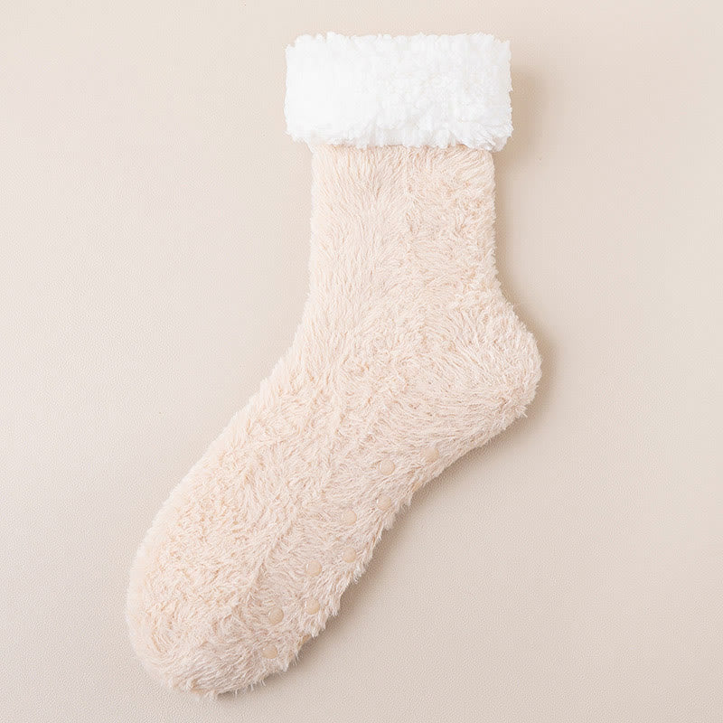 Plusock Plus Size Hautfreundliche Haussocken - Khaki - EU39-43(US6-9) - image 11