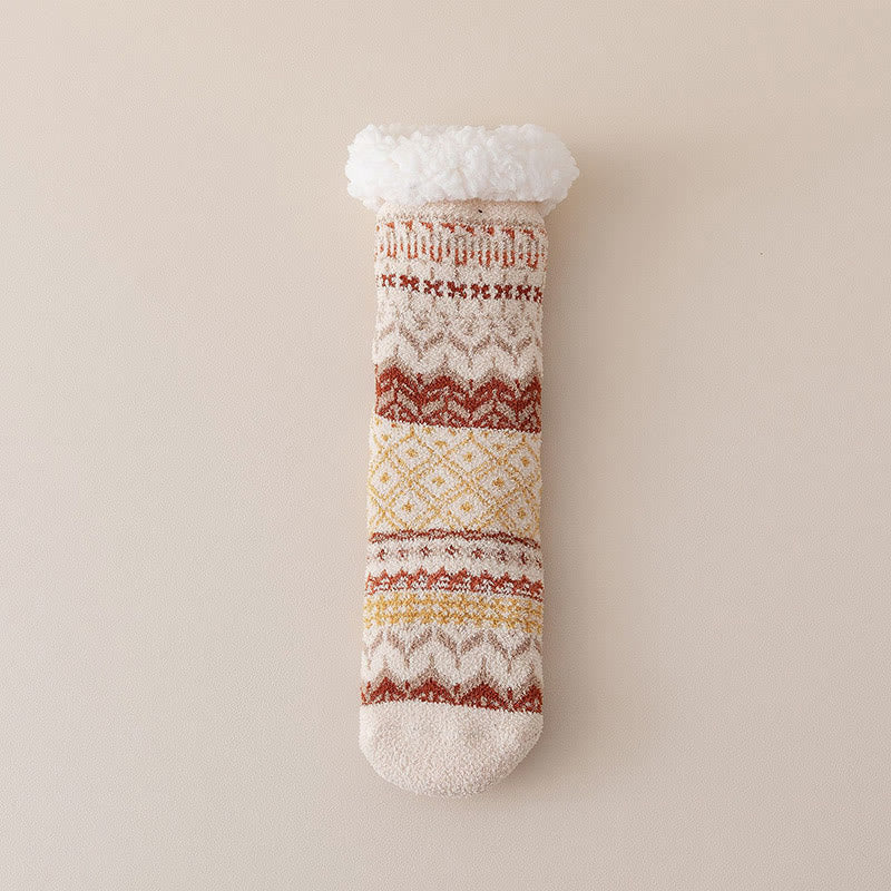 Plusock Hausschuhe im Ethno-Stil in Übergröße - Beige - EU36-41(US3-7.5) - image 10