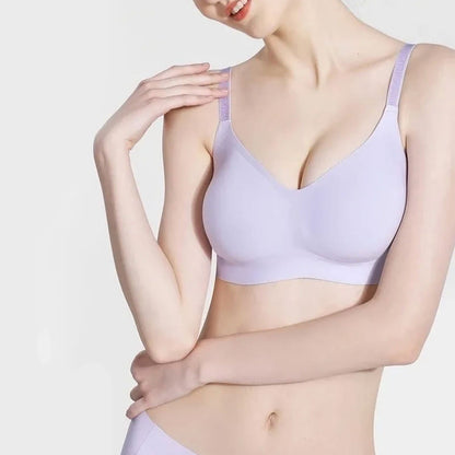 Plusock Buchstaben-Strumpfhalter, kabelloser BH - Lila - 40 - C - image 5