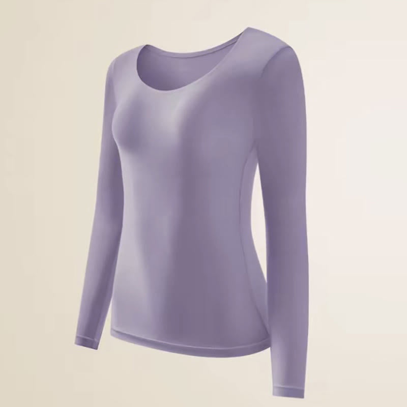 Camellia Essence Wärmendes Baselayer-Top - Lila - XL - Spitze - image 13