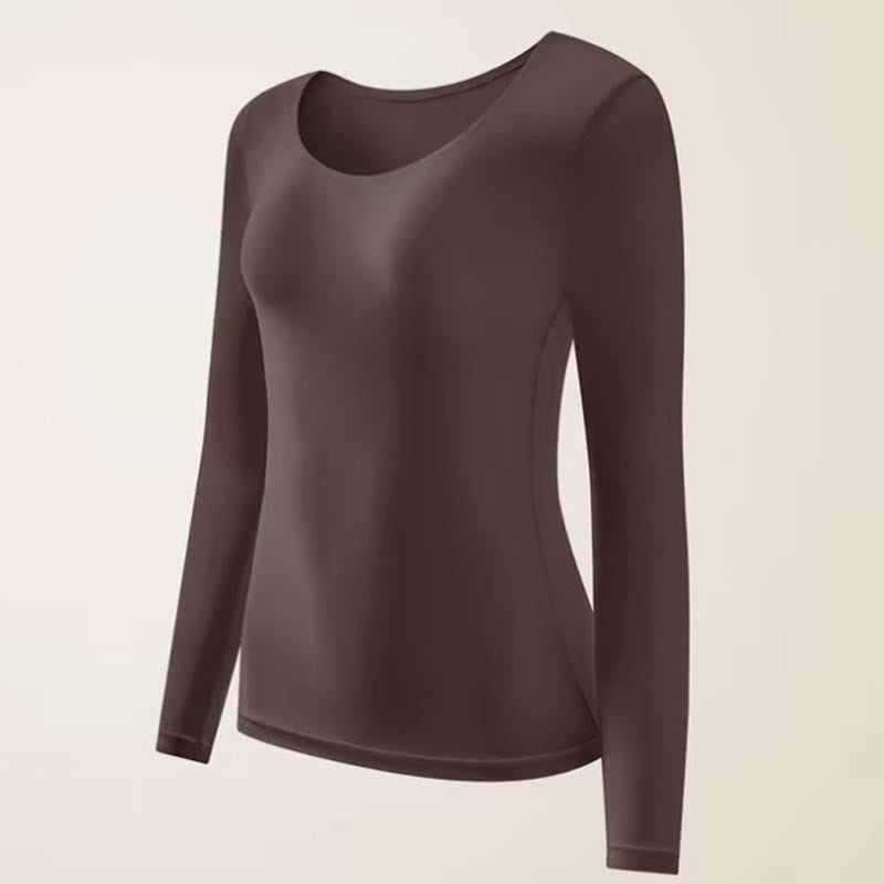 Camellia Essence Wärmendes Baselayer-Top - Braun - XL - Spitze - image 11