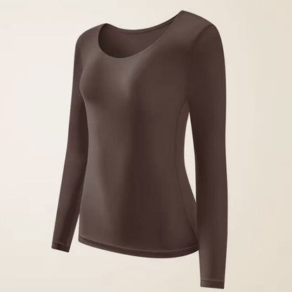 Camellia Essence Wärmendes Baselayer-Top - Braun - XL - Spitze - image 11