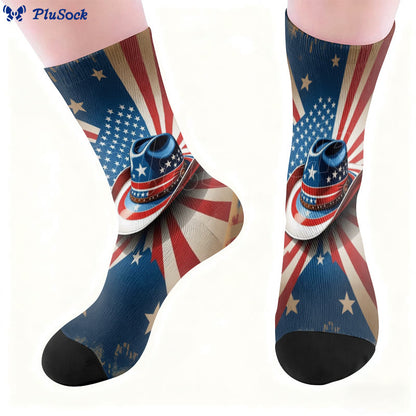 Schmetterlings-Socken mit amerikanischer Flagge - image 6