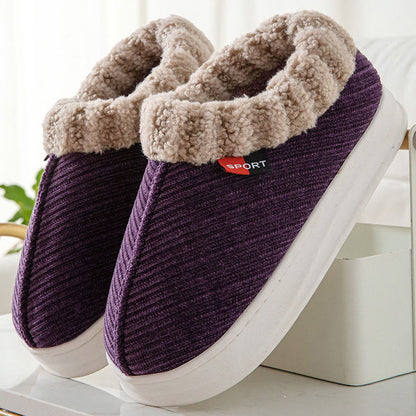 Plus-Size-Plüschpantoffeln - Lila - EU43-44 (US9-10) - image 10