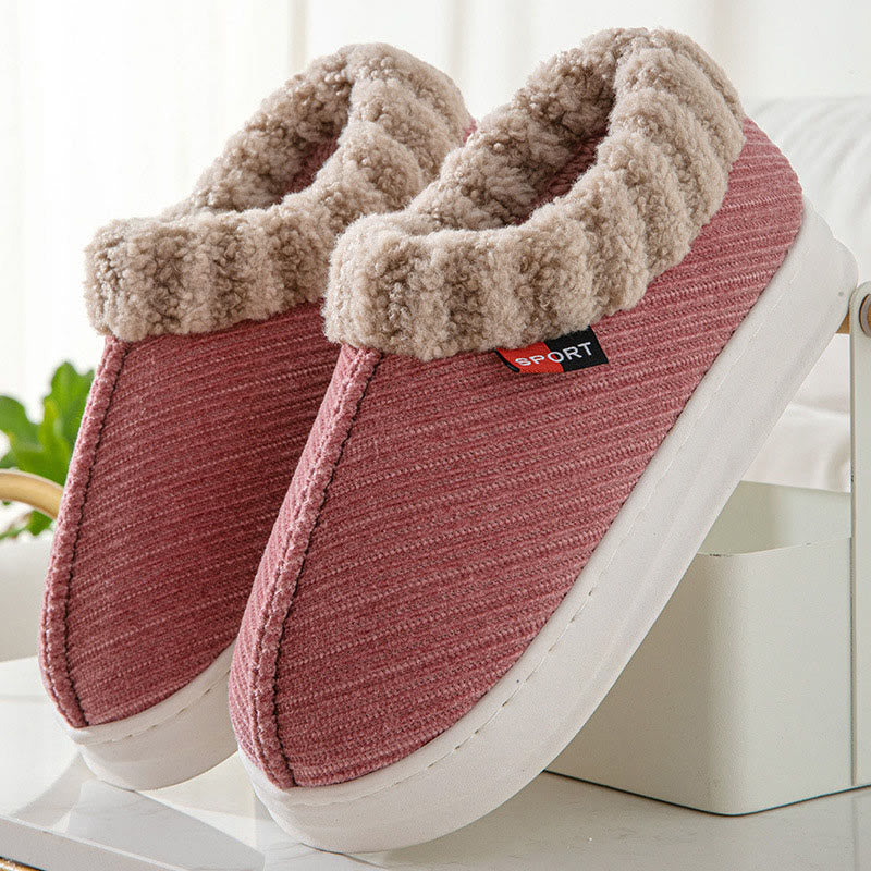 Plus-Size-Plüschpantoffeln - Rosa - EU43-44 (US9-10) - image 9